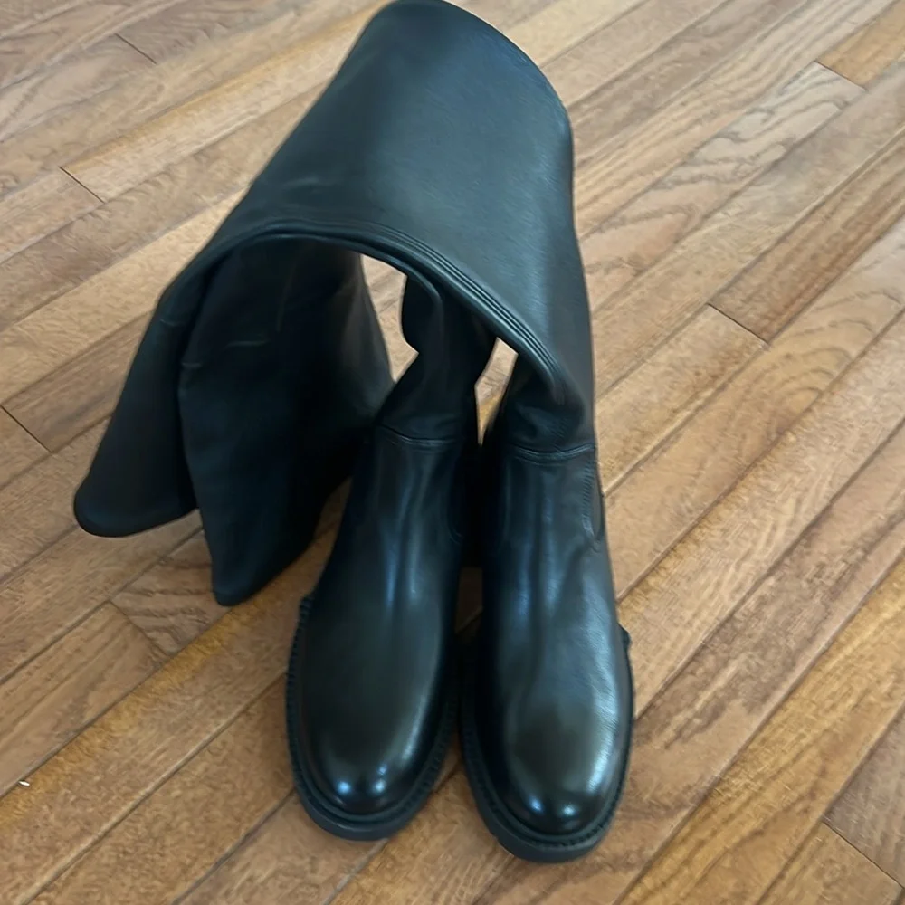 COACH Women's Lisa Leather Over-The-Knee Boots - Picture 4 of 16